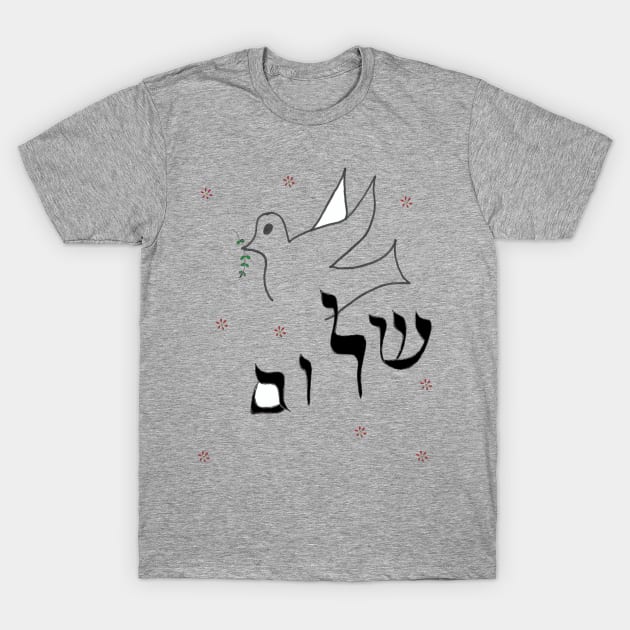 Shalom Peace Dove Apparel T-Shirt by Avvy